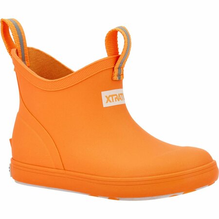 XTRATUF Big Kids Ankle Deck Boot, NEON ORANGE, M, Size 7 XKAB700Y